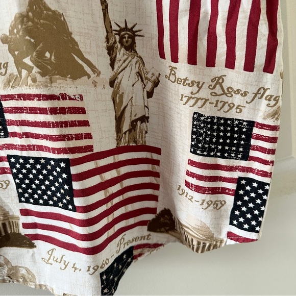 Cotton Traders American Flag Patriotic Button-Up Shirt Shirt USA Men's Size XL - Picture 10 of 16